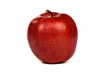 Image showing A shiny red apple isolated on white
