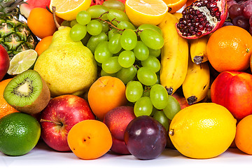 Image showing Huge group of fresh fruits