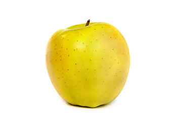 Image showing A shiny green apple isolated on white