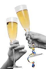 Image showing Champagne Cheers