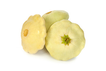 Image showing White Pattypan Squash isolated on white