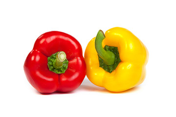 Image showing Group of seet bell peppers isolated on white