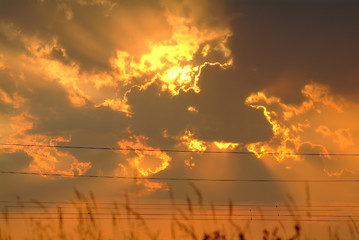 Image showing orange sky