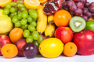 Image showing Huge group of fresh fruits