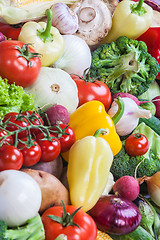 Image showing Group of fresh vegetables isolated on white