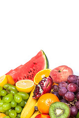 Image showing Huge group of fresh fruits