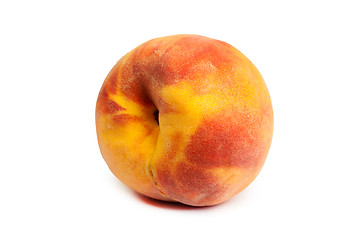 Image showing One tasty juicy peache on a white background
