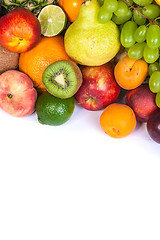 Image showing Huge group of fresh fruits