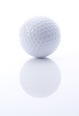 Image showing Golf ball with reflection