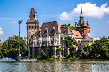 Image showing The Vajdahunyad castle, Budapest main city park