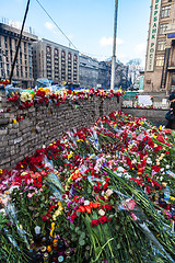 Image showing Ukrainian revolution, Euromaidan after an attack by government f