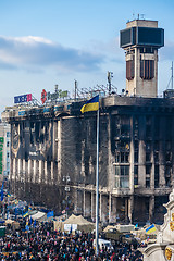 Image showing Ukrainian revolution, Euromaidan after an attack by government f