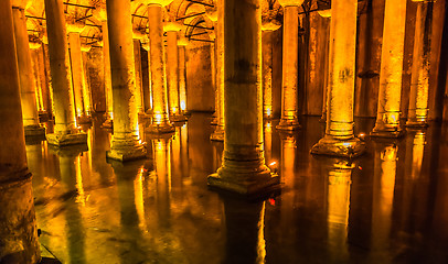 Image showing Underground Basilica Cistern (Yerebatan Sarnici) in Istanbul, Tu