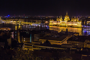 Image showing Budapest Parliament building in Hungary at twilight.