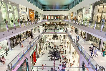 Image showing Interior View of Dubai Mall - world's largest shopping mall