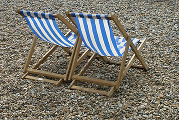 Image showing Deckchairs