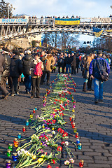 Image showing Ukrainian revolution, Euromaidan after an attack by government f