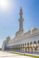 Image showing Sheikh Zayed Mosque in Middle East United Arab Emirates with ref