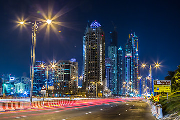 Image showing Dubai Marina cityscape, UAE