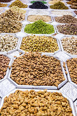 Image showing Dried fruit and nuts mix in Dubai market