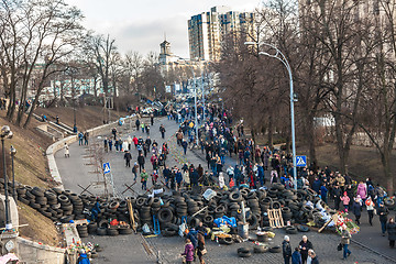 Image showing Ukrainian revolution, Euromaidan after an attack by government f