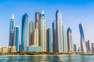 Image showing Dubai Marina cityscape, UAE