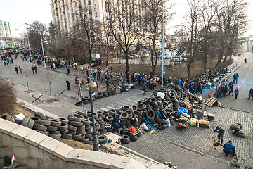 Image showing Ukrainian revolution, Euromaidan after an attack by government f