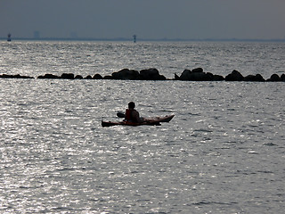 Image showing Kayak In Sunset