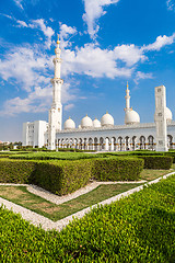 Image showing Sheikh Zayed Mosque in Middle East United Arab Emirates with ref