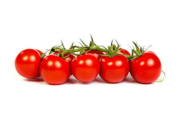 Image showing Juicy organic Cherry tomatoes isolated