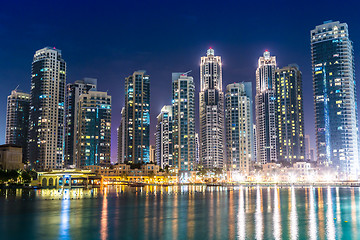 Image showing Dubai downtown. East, United Arab Emirates architecture