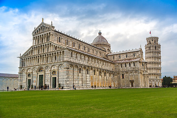 Image showing Cathedral and Leaning Tower of Pisa