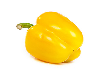 Image showing A yellow bell sweet pepper isolated on white