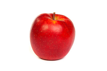 Image showing A shiny red apple isolated on a white background