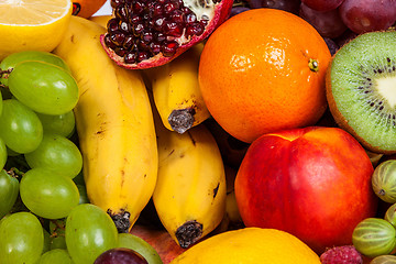 Image showing Huge group of fresh fruits