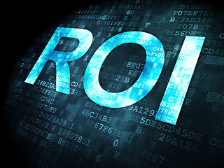 Image showing Business concept: ROI on digital background