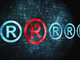 Image showing Law concept: Registered on digital background