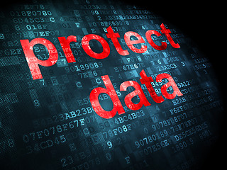 Image showing Protection concept: Protect Data on digital background