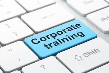 Image showing Education concept: Corporate Training on computer keyboard backg