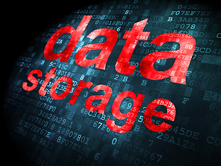 Image showing Information concept: Data Storage on digital background