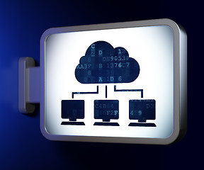 Image showing Cloud technology concept: Cloud Network on billboard background