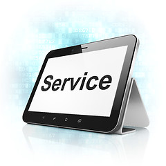 Image showing Business concept: Service on tablet pc computer