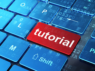 Image showing Education concept: Tutorial on computer keyboard background