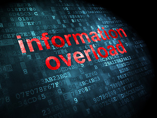 Image showing Information concept: Information Overload on digital background