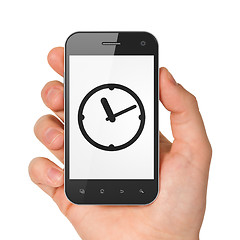 Image showing Time concept: Clock on smartphone