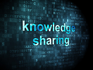 Image showing Education concept: Knowledge Sharing on digital background