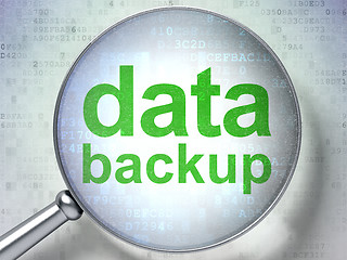 Image showing Data concept: Data Backup with optical glass