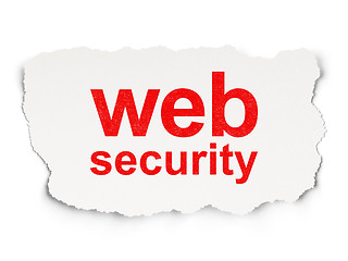 Image showing Web development concept: Web Security on Paper background