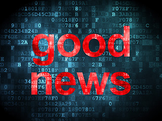 Image showing News concept: Good News on digital background