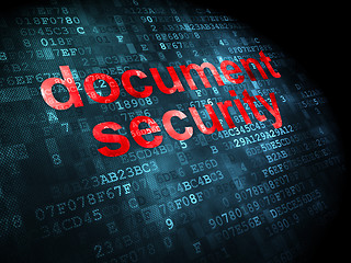 Image showing Safety concept: Document Security on digital background